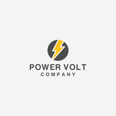 Fototapeta na wymiar volt electric charge logo icon illustration vector graphic template download