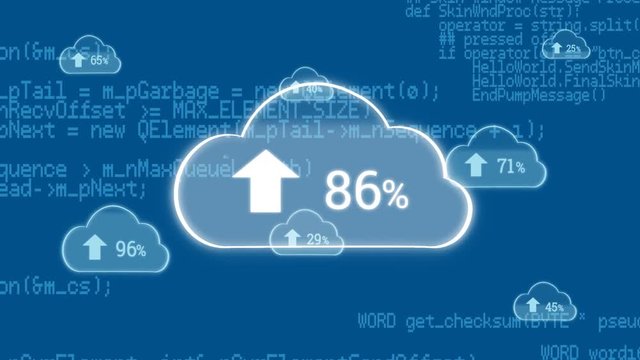 Upload progress clouds and program codes