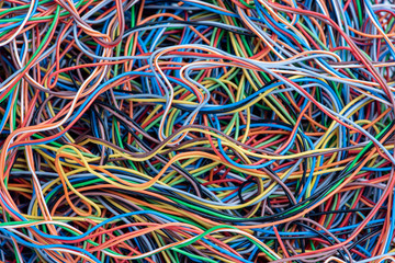 Colorful electrical cable and wire