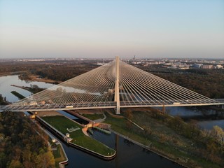 Most Rędziński we Wrocławiu, z perspektywy drona
