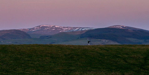 sunset in the mountains