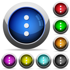 More options round glossy buttons