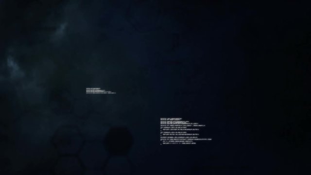 Program codes and the sky with lightning