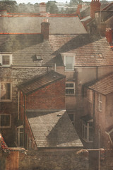 Fototapeta premium old terraced houses 
