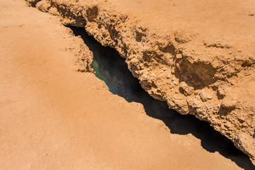 Desert mountains great crack formations earth.