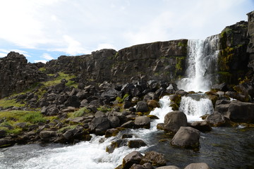 Oxararfoss bei Thingvellir, Island