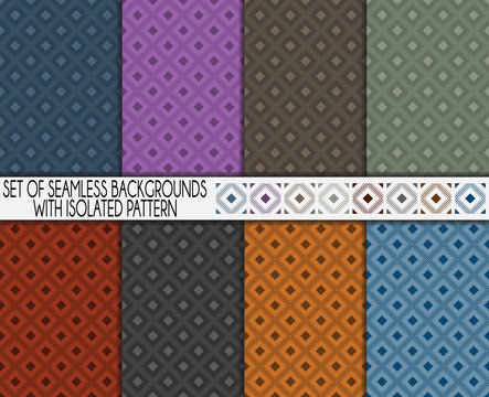 Fond avec motif r&eacute;p&eacute;t&eacute; g&eacute;om&eacute;trique vintage type losange - Motif isol&eacute; pour une utilisation ais&eacute;e et personnalisable sous Illustrator