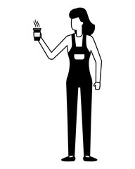 young woman holding coffee cup