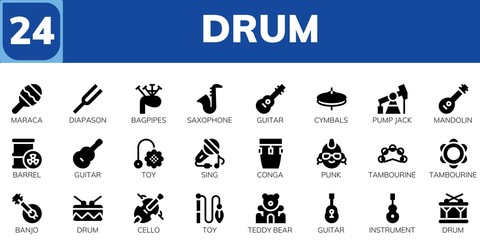 drum icon set
