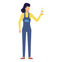 young woman holding coffee cup