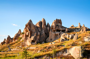 Beautiful rocks in Goreme national park, Cappadocia, Turkey