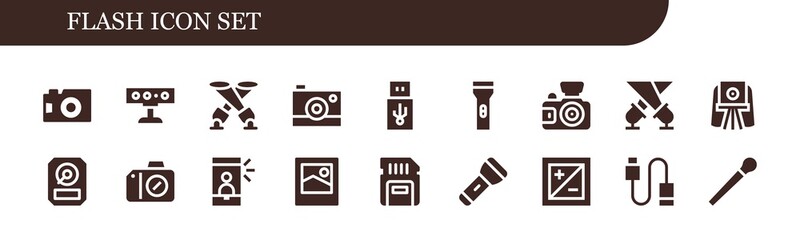 flash icon set