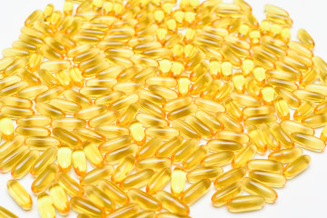 Omega 3 fish oil capsules, food supplement to aid joint care and healthy lifestyle