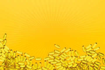 Vitamin D capsules, food supplement to aid joint care and healthy lifestyle and wellbeing