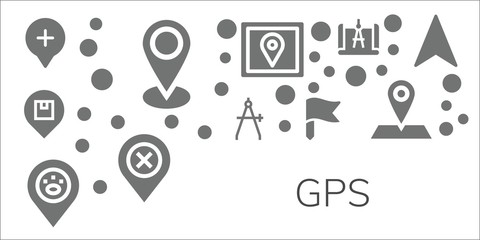 gps icon set