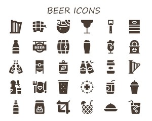 beer icon set