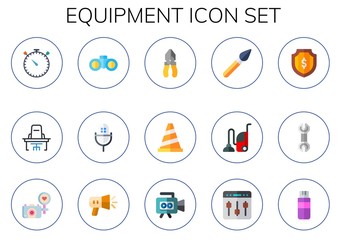 equipment icon set