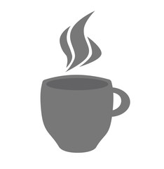 Vector illustration.. Hot drink cup vector icon. Cup of tea with steam glyph icon.