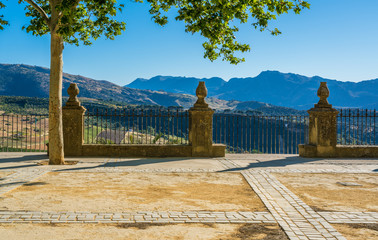 Alameda del Tajo park in Ronda, province of Malaga, Andalusia, Spain. 
