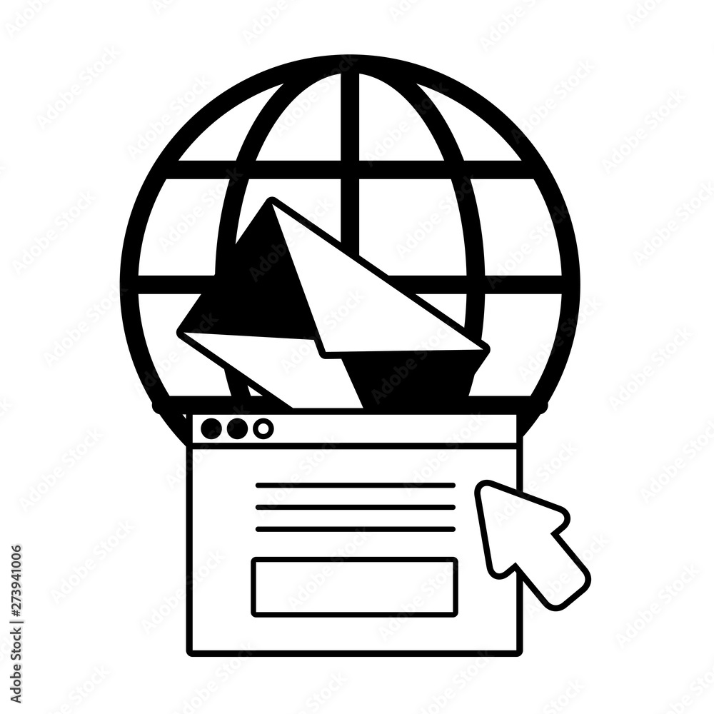 Poster world website email message click