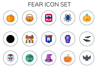 fear icon set