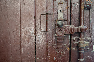 Old lock on the door