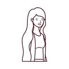 silhouette of woman in white background avatar character