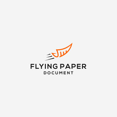 fly paper document logo illustration vector icon download