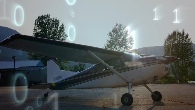 Airplane and binary codes