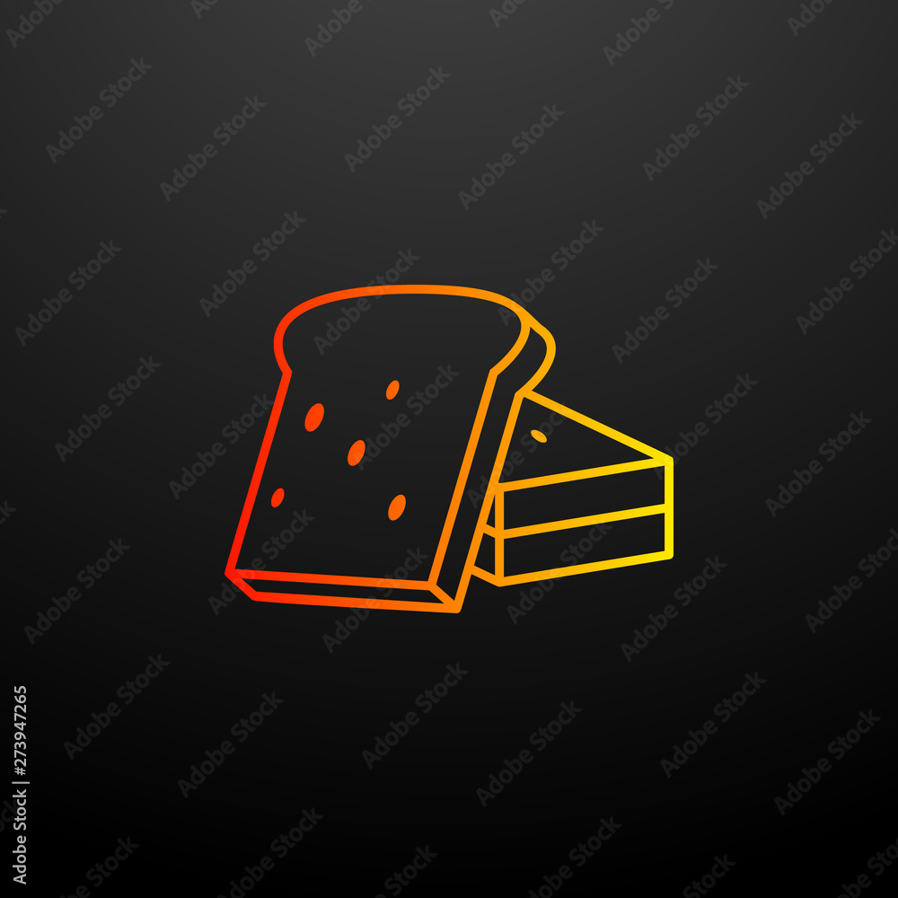 Poster sliced ??bread nolan icon. elements of food set. simple icon for websites, web design, mobile app, i