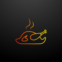 roasted chicken nolan icon. Elements of food set. Simple icon for websites, web design, mobile app, info graphics