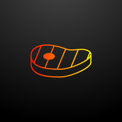 fried steak nolan icon. Elements of food set. Simple icon for websites, web design, mobile app, info graphics