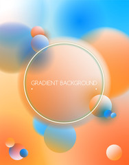 Trendy vibrant colors and gradient background