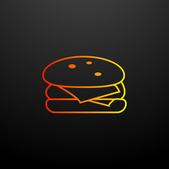 hamburger nolan icon. Elements of food set. Simple icon for websites, web design, mobile app, info graphics