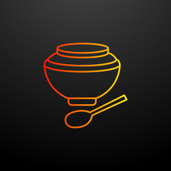 soup with a spoon nolan icon. Elements of food set. Simple icon for websites, web design, mobile app, info graphics