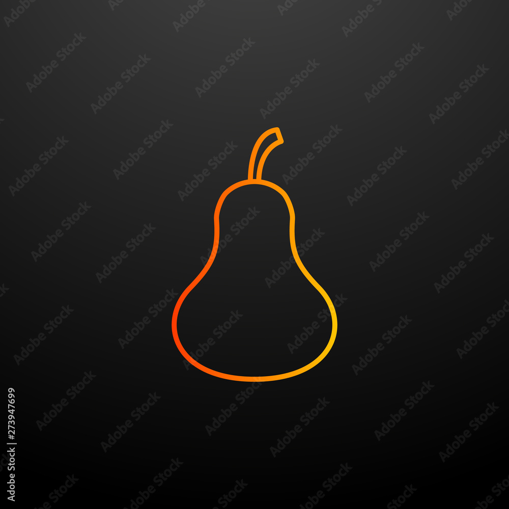 Poster pear nolan icon. elements of food set. simple icon for websites, web design, mobile app, info graphi
