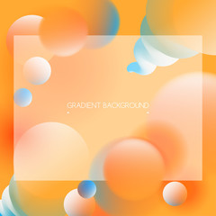Trendy vibrant colors and gradient background