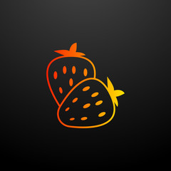 Strawberry nolan icon. Elements of food set. Simple icon for websites, web design, mobile app, info graphics