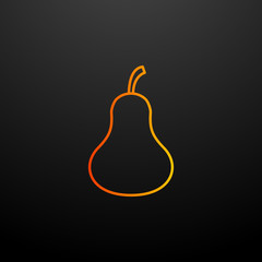 pear nolan icon. Elements of food set. Simple icon for websites, web design, mobile app, info graphics
