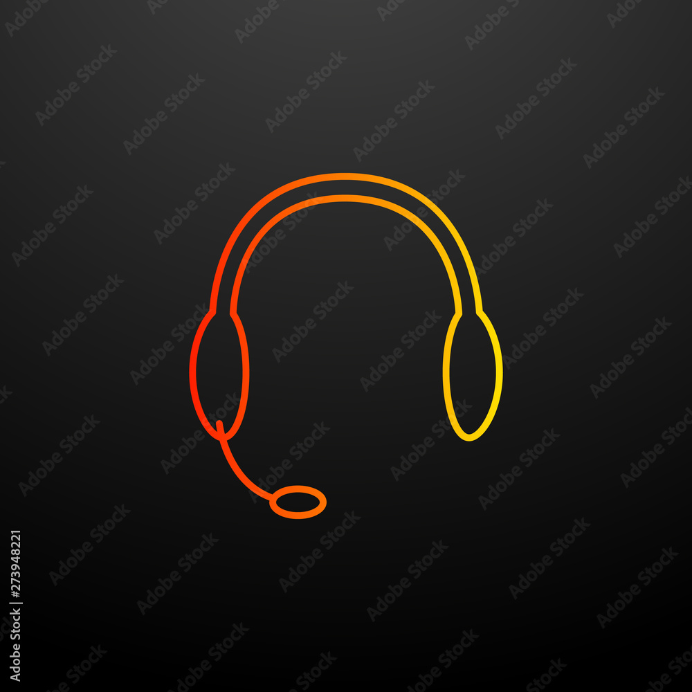 Poster headphones nolan icon. elements of mobile banking set. simple icon for websites, web design, mobile 