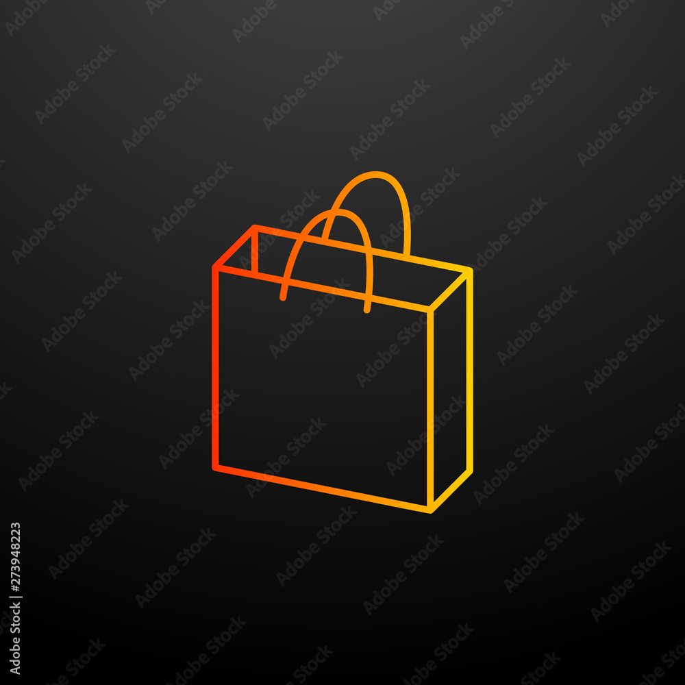 Poster bag from the store nolan icon. elements of mobile banking set. simple icon for websites, web design,
