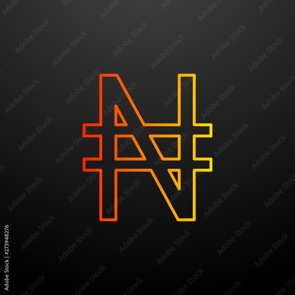 Poster naira nolan icon. elements of mobile banking set. simple icon for websites, web design, mobile app, 