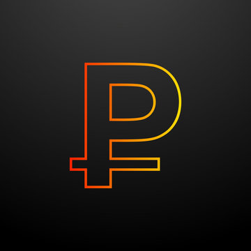 ruble symbol nolan icon. Elements of mobile banking set. Simple icon for websites, web design, mobile app, info graphics