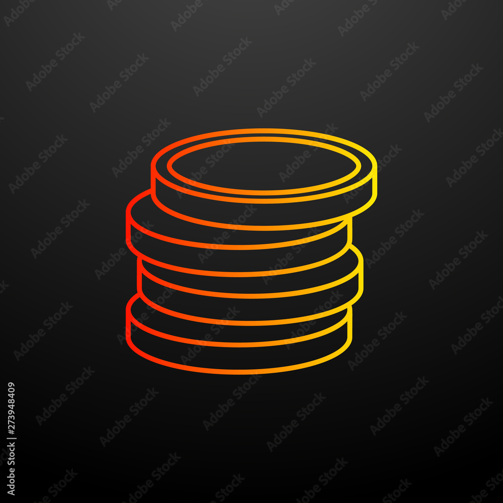 Poster coins nolan icon. elements of mobile banking set. simple icon for websites, web design, mobile app, 