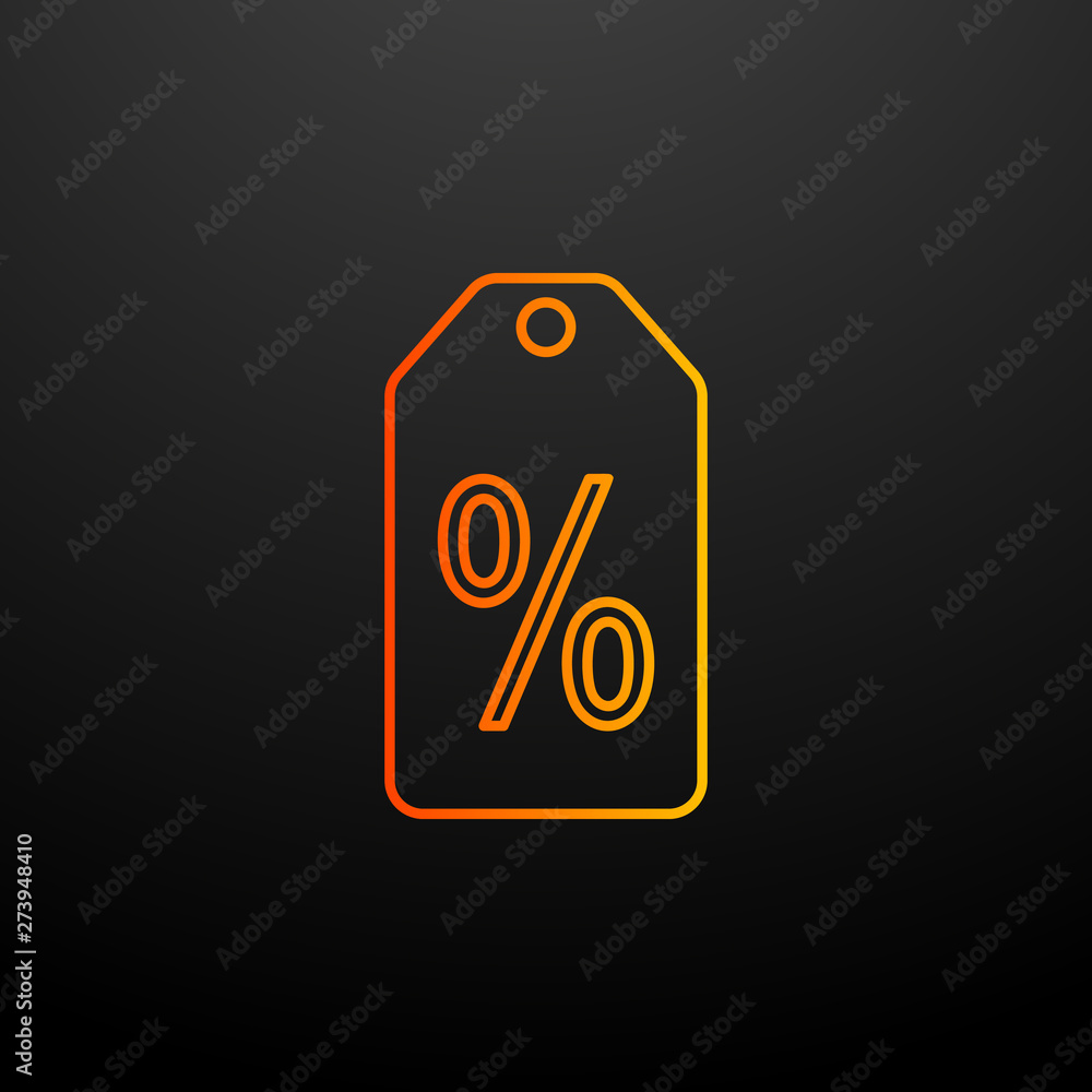 Poster percent tag nolan icon. elements of mobile banking set. simple icon for websites, web design, mobile