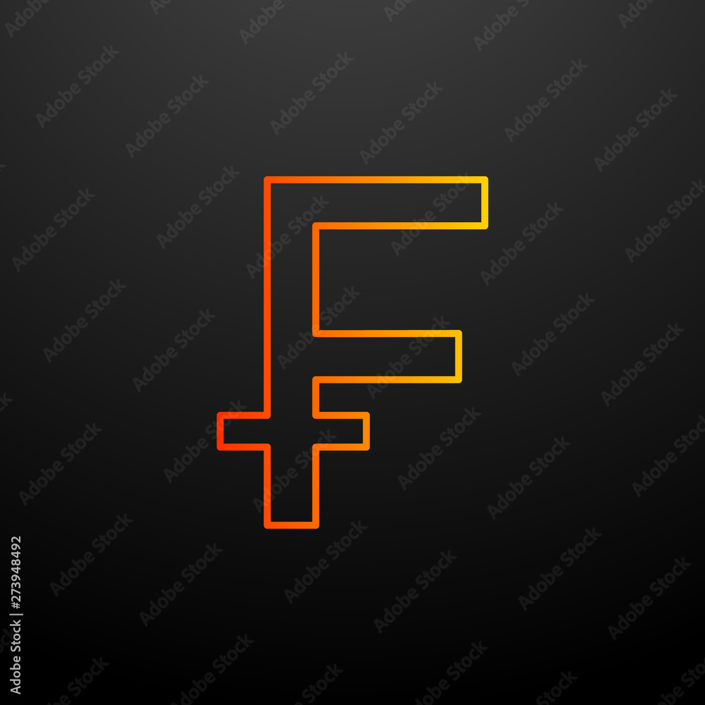 Poster sign of franc nolan icon. elements of mobile banking set. simple icon for websites, web design, mobi