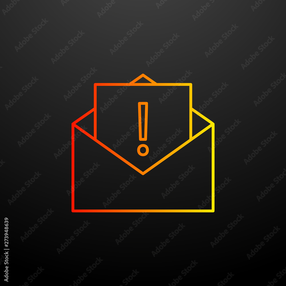 Poster notice in an envelope nolan icon. elements of mobile banking set. simple icon for websites, web desi