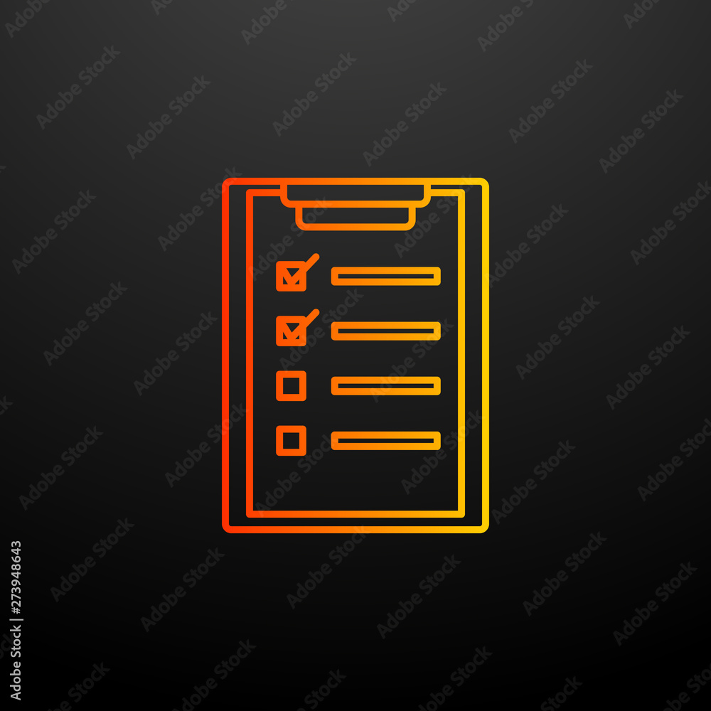 Poster checklist nolan icon. elements of mobile banking set. simple icon for websites, web design, mobile a