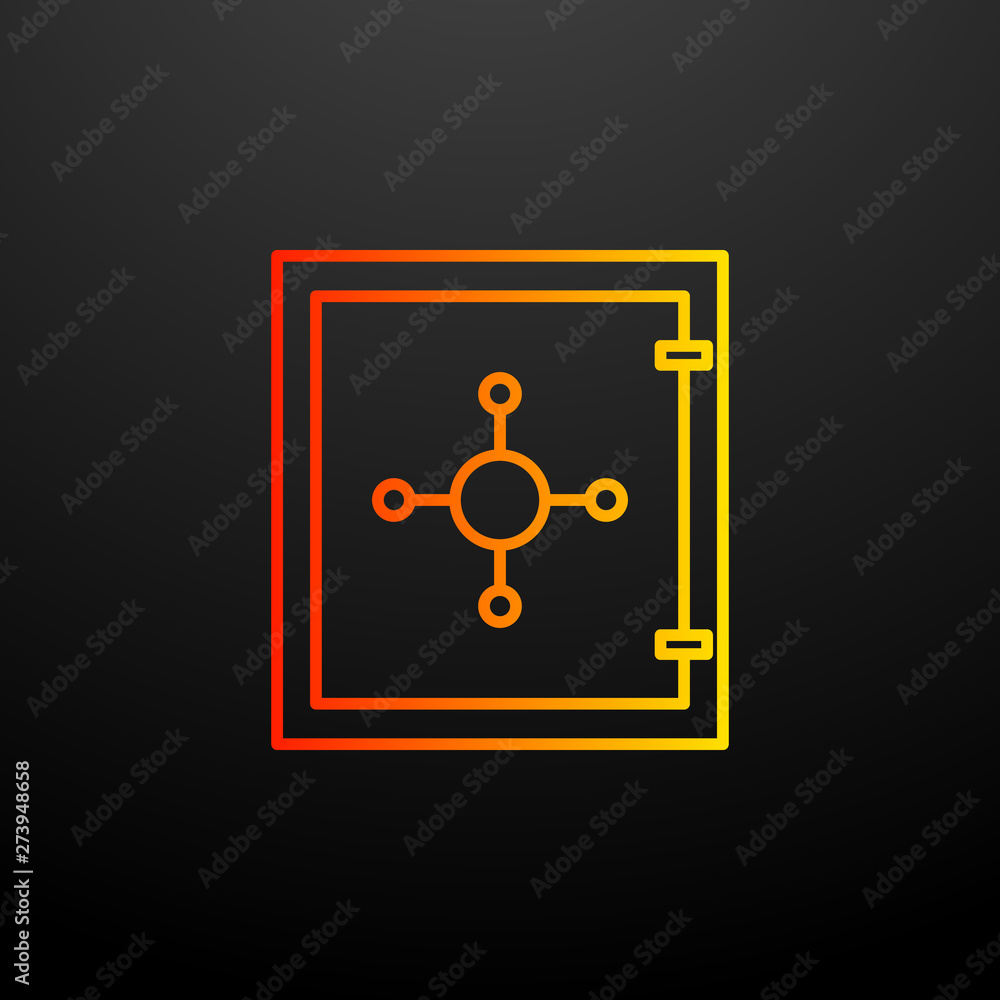 Poster safe nolan icon. elements of mobile banking set. simple icon for websites, web design, mobile app, i