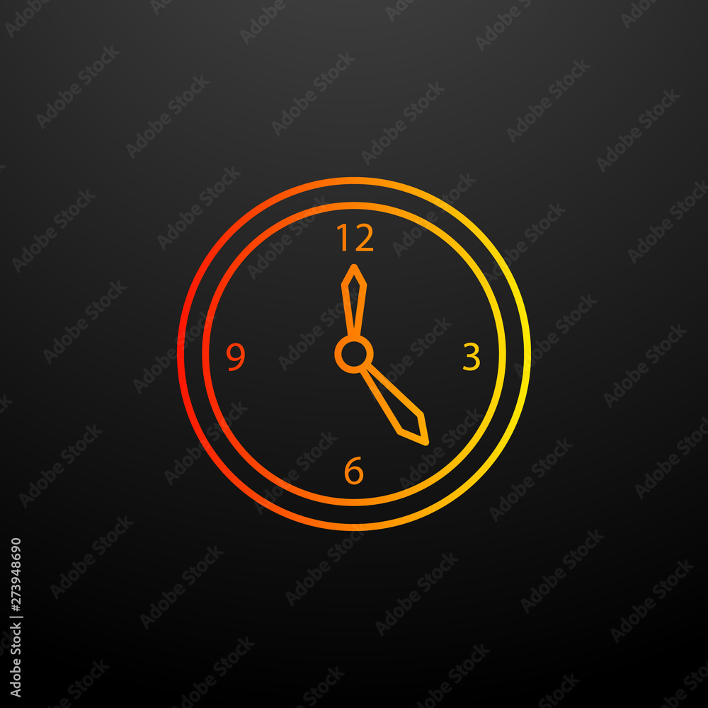 Poster clock nolan icon. elements of mobile banking set. simple icon for websites, web design, mobile app, 